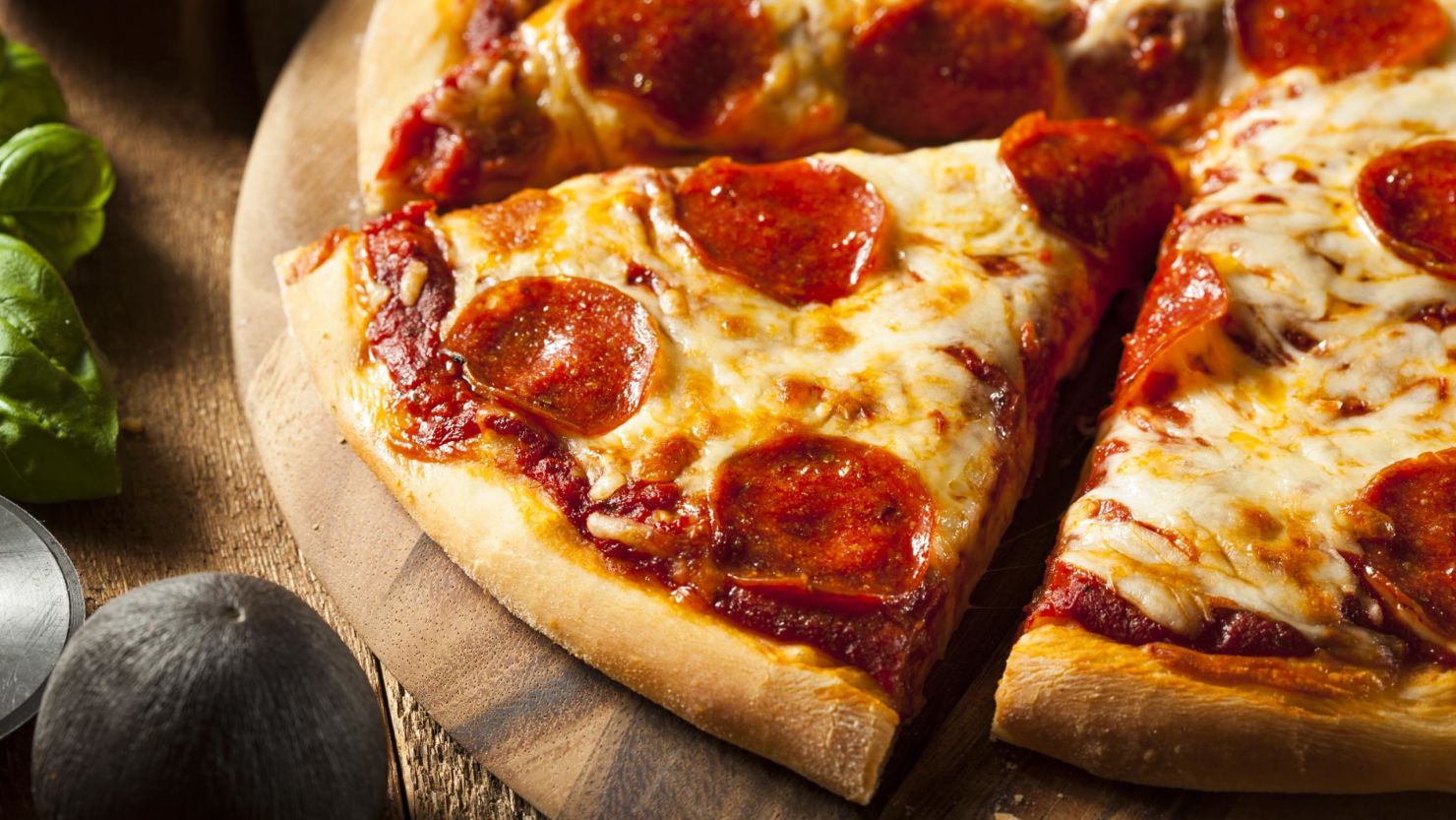 For airplane passengers who couldn't reach their destination, pizza was the next best thing.