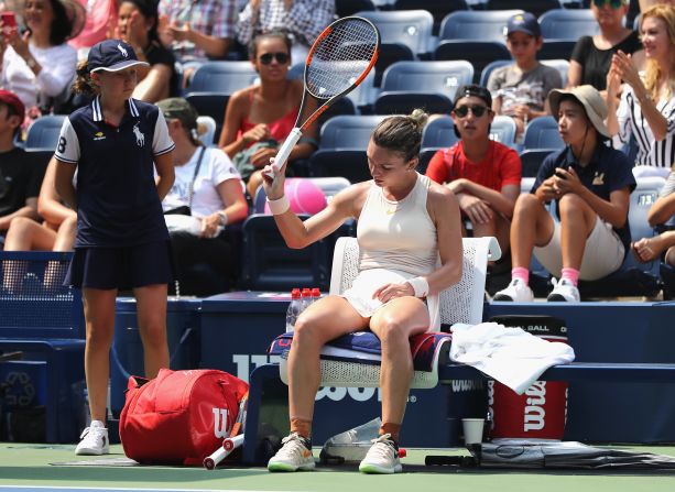 But at the US Open, the year's final major, Halep crashed out to Kaia Kanepi in the first round. 