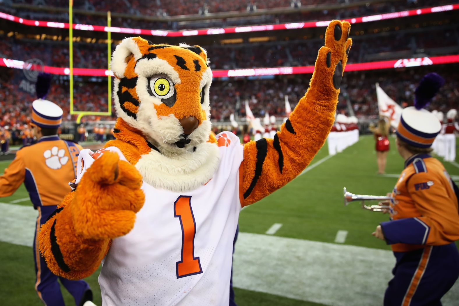 Clemson's mascot, ready for the big game.