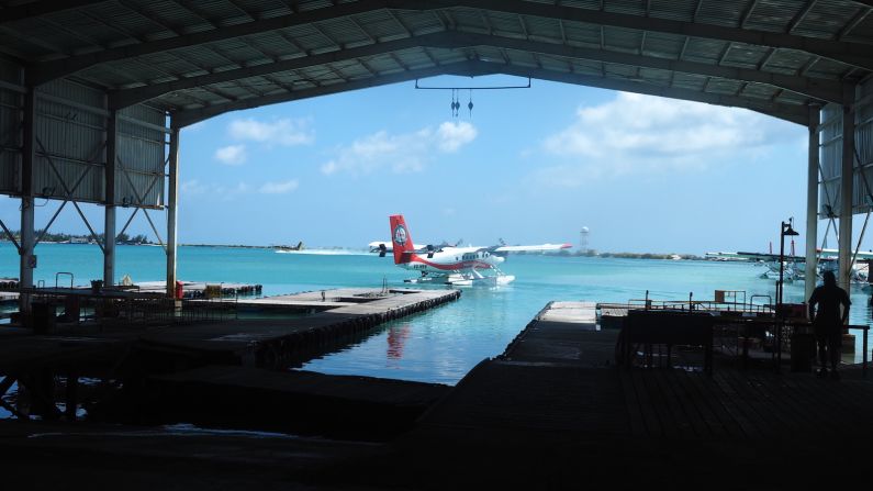 <strong>Maintenance dock: </strong>"On average, we would do probably five flights a day, with as many as 10 to 12 sectors -- meaning we go to 10 or 12 different resorts over the course of the day," says Farr.