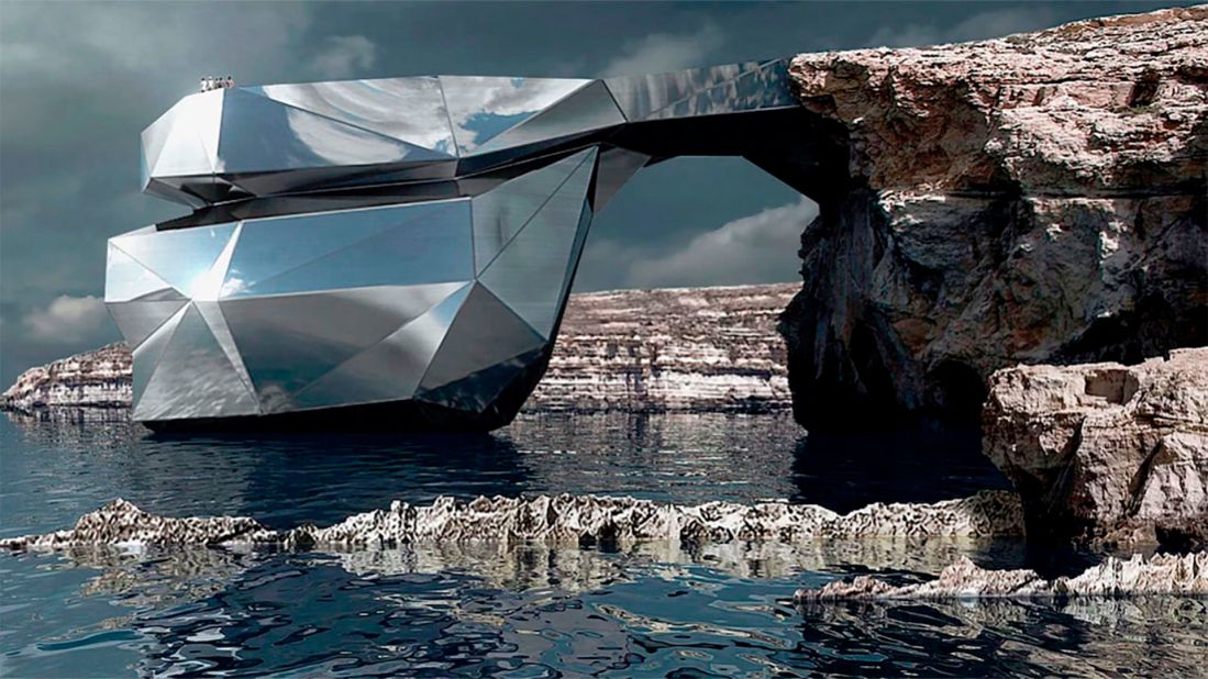 <strong>Redesigned arch:</strong> It was a Malta landmark -- recognizable to people around the world thanks to scenes in "Game of Thrones" -- but in 2017 the Azure Window collapsed. Now, a new design by Russian architect Svetozar Andreev seeks to re-imagine the natural arch.