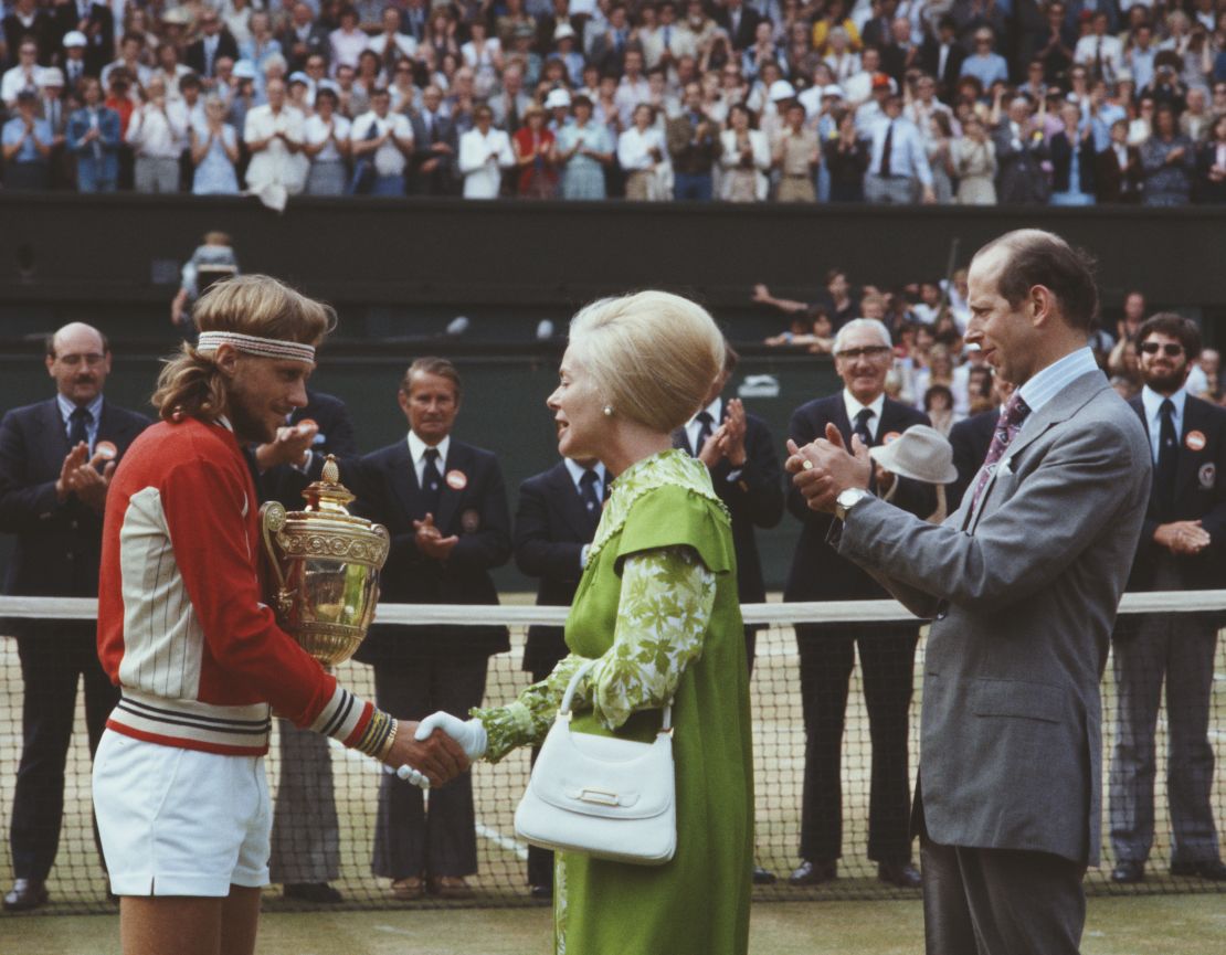 Bjorn Borg won five Wimbledon titles, including in, pictured here, 1979. 