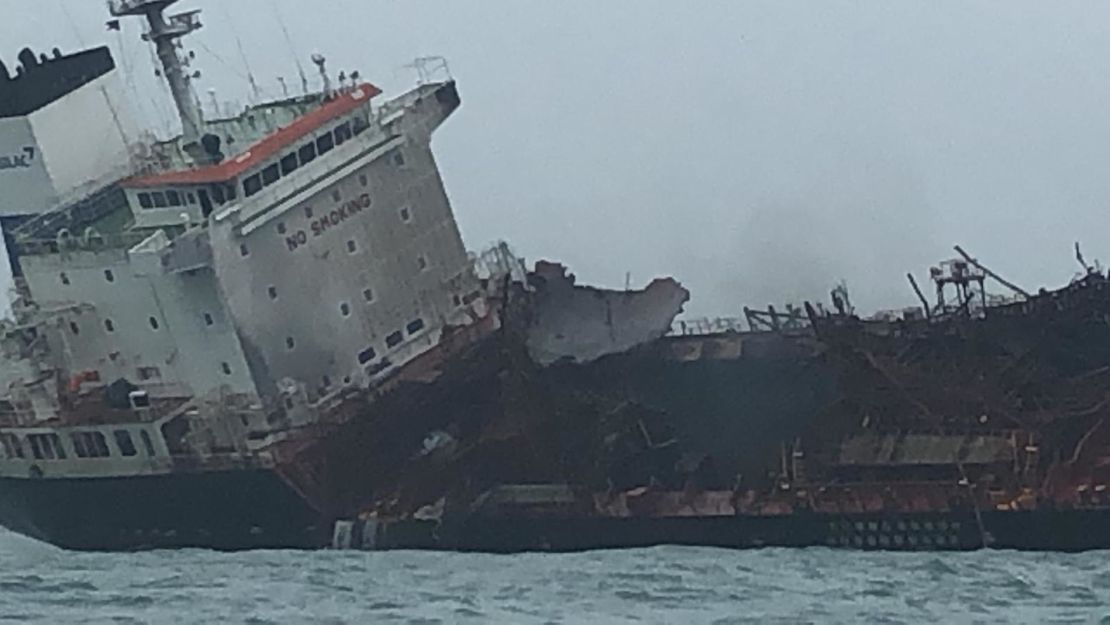 Significant damage could be seen on the ship.