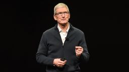 Tim Cook, CEO of Apple unveils new products during an Apple launch event at the Brooklyn Academy of Music on October 30, 2018.