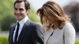 ENGLEFIELD, ENGLAND - MAY 20:  Swiss tennis player Roger Federer and his wife Mirka arrive at St Mark's Church ahead of the wedding of Pippa Middleton and James Matthews on May 20, 2017 in Englefield, England. Middleton, the sister of Catherine, Duchess of Cambridge is to marry hedge fund manager James Matthews in a ceremony Saturday where her niece and nephew Prince George and Princess Charlotte are in the wedding party, along with sister Kate and princes Harry and William. (Photo by Kirsty Wigglesworth - Pool/Getty Images)