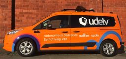 California startup Udelv has developed a fleet of autonomous delivery vans on Baidu's (BIDU) open-source autonomous driving platform, Apollo. 