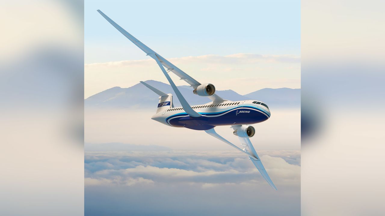 <strong>Air support: </strong>Boeing says its radical new "transonic" wing design will offer unprecedented aerodynamic efficiency.