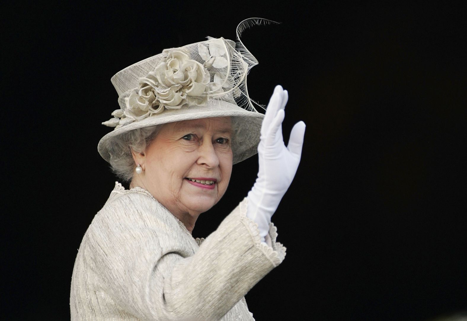 The Queen arrives at St Paul's Cathedral for a Thanksgiving service in honor of her 80th birthday in 2006.