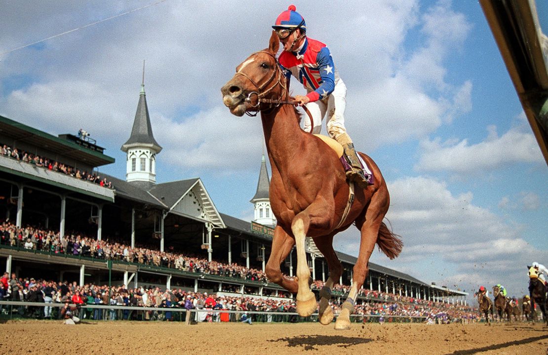 Whitaker made his name with this shot of Arazi clinching a famous win in the 1991 Breeder's Cup at Churchill Downs.