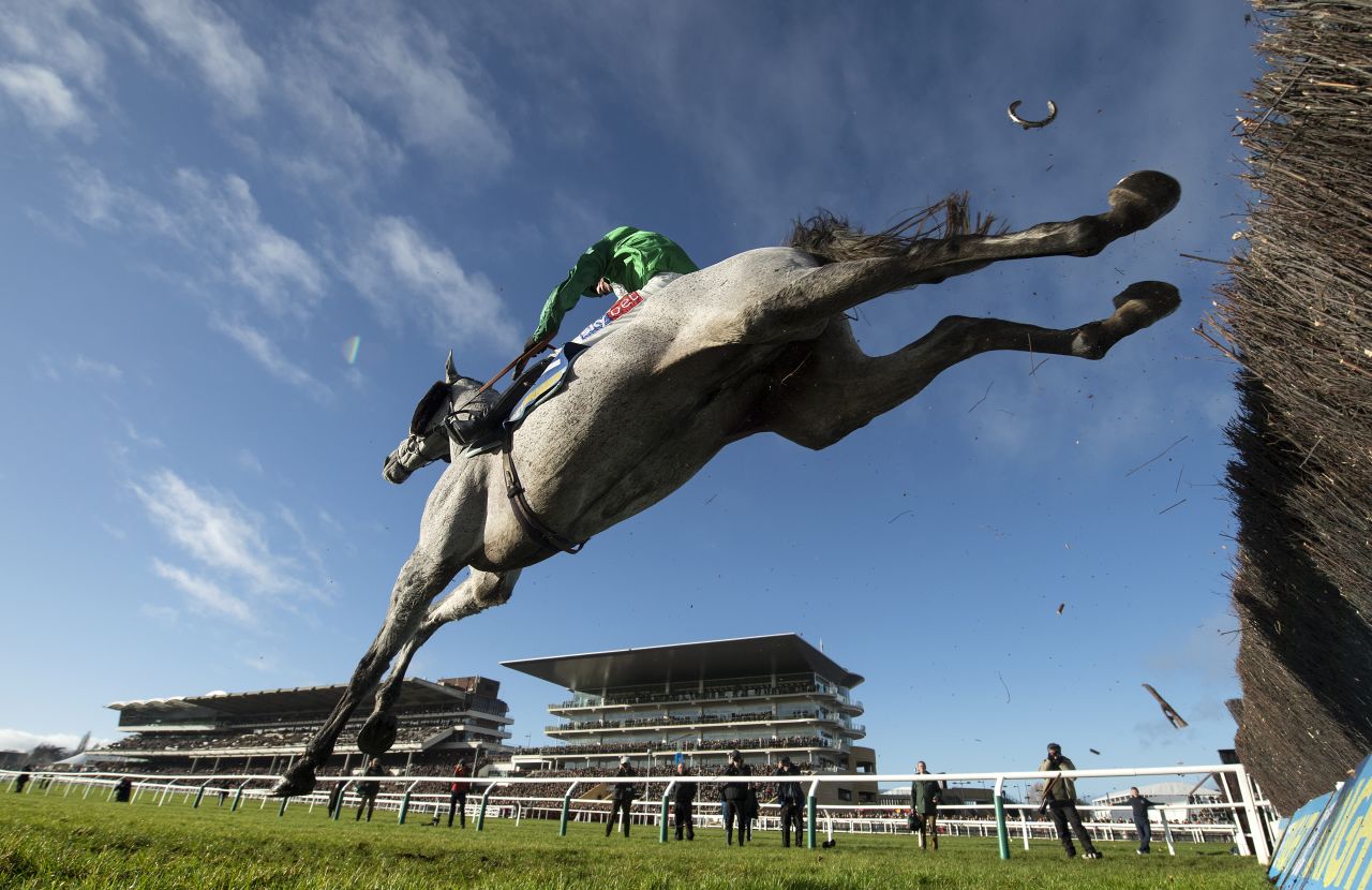 Whitaker's luck was in with this picture from Cheltenham last January when he discovered the flying horseshoe. It was part of his portfolio that won an eighth photographer of the year award. "It was a remote picture from under the fence shooting into a clear blue sky. It was a nice picture anyway but the fact the shoe fell off and pointed upright was just unique. I'd never seen anything like it. That's why photography is so exciting."