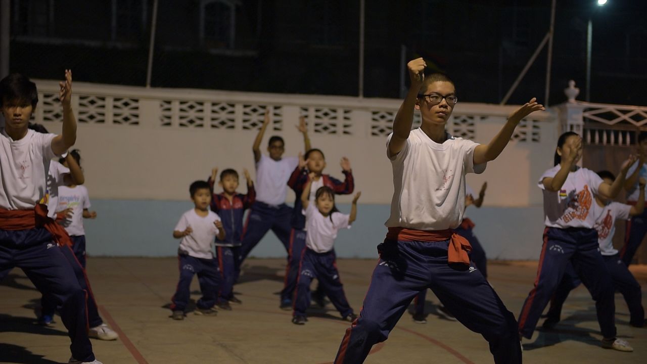 A martial arts Wing Chun school in Chinatown in Mauritius. The district is one of the oldest Chinatowns in Africa having been built by migrants arriving as far back as the 1780s. But there has been a small Chinese presence in Mauritius since the 1600s when the Dutch bought over indentured laborers. Today, Chinese Mauritians are moving out of the area -- mostly abroad.<br />