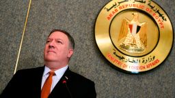 US Secretary of State Mike Pompeo holds a joint press conference with his Egyptian counterpart following their meeting at the ministry of foreign affairs in Cairo on January 10, 2019. (ANDREW CABALLERO-REYNOLDS/AFP/Getty Images)