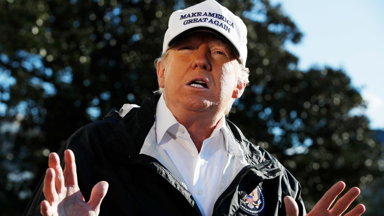 President Donald Trump speaks to the media as he leaves the White House, Thursday Jan. 10, 2019, in Washington, en route for a trip to the border in Texas as the government shutdown continues. (AP Photo/Jacquelyn Martin)