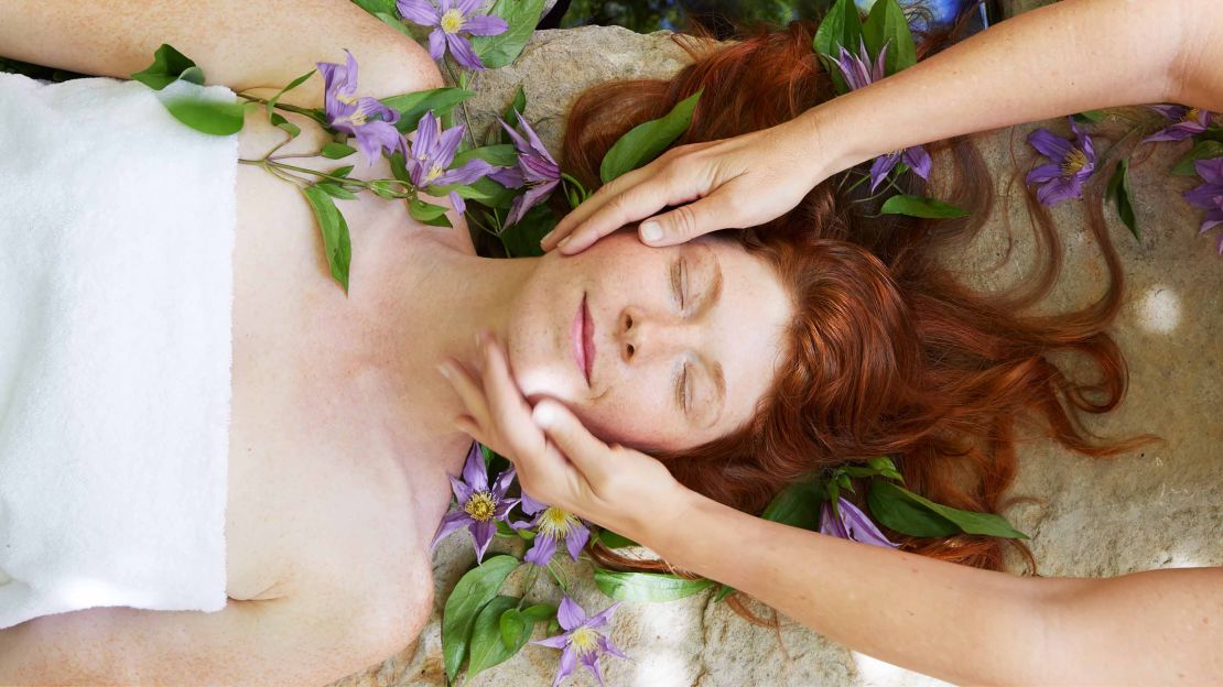 Floral facial at the Miraval Austin spa.