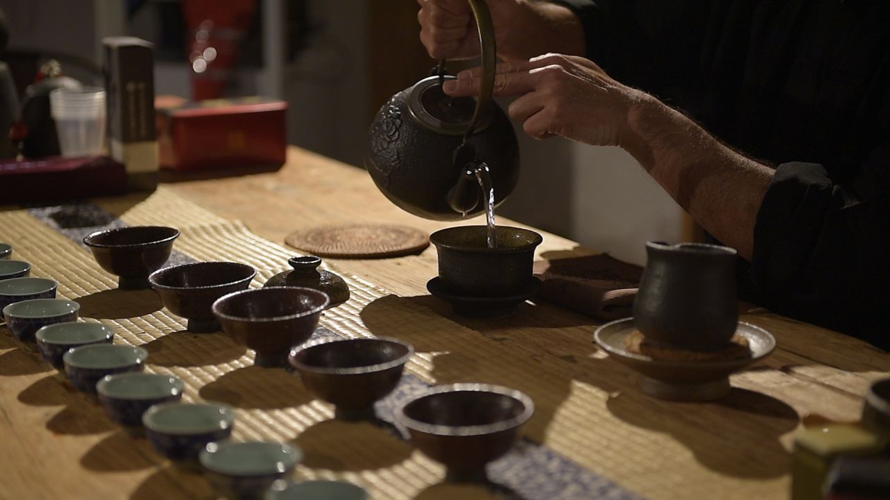 Today, residents of Chinese descent are made up of Hakka-speaking Chinese who arrived from the Guangdong province in the late 1800s. Many had planned to work on the gold mining rush in South Africa and had stopped at Mauritius on their way.  <br />Pictured: Tea being served at a restaurant in Port Louis' Chinatown in Mauritius. 