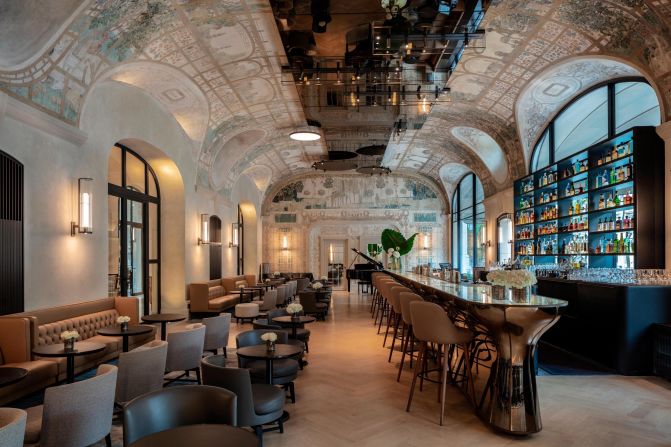 <strong>Hotel Lutetia: </strong>The hotel's cavernous Bar Joséphine, open from 11 a.m to 1 a.m., incorporates the contemporary vision of internationally renowned architect Jean-Michel Wilmotte. 