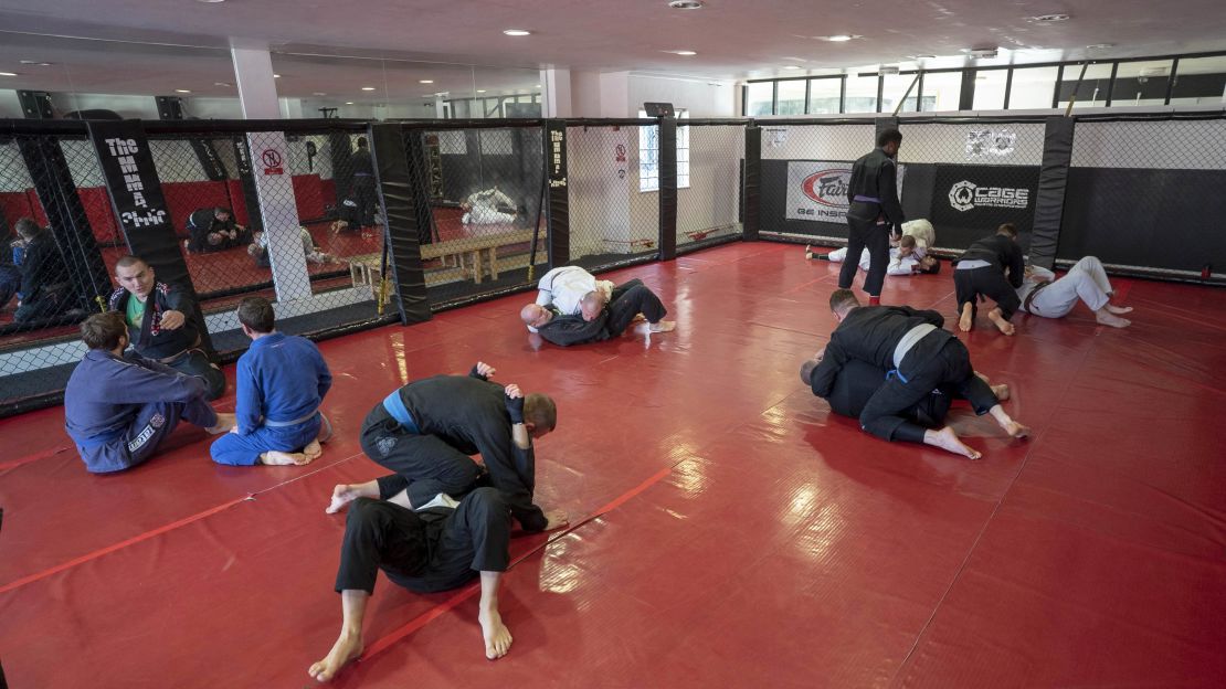 Brazilian jiu-jitsu fighters work up at a sweat at the clinic that's been in Romford for over a decade.