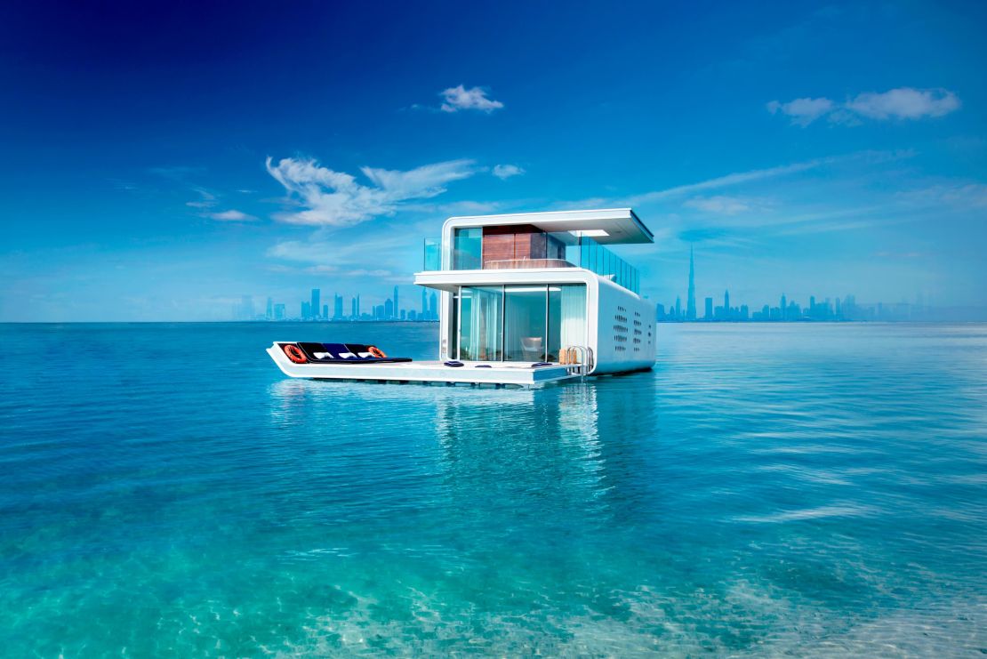 A Floating Seahorse, a under-over water villa first unveiled in 2015.