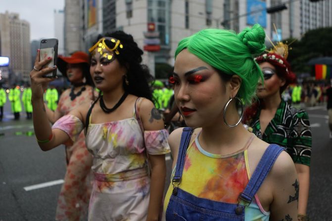 Like drag queens around the world, Hurricane Kimchi uses performance as a way to express himself, and to break "the stereotypes (of being queer) and get rid of toxic masculinity," he said.