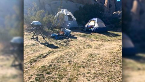 A group of people set up camp on an illegal camp site, David Smith told National Parks Traveler.