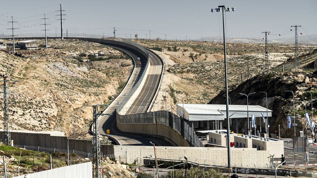 The newly constructed Route 4370 in the West Bank has been criticized as an "apartheid road." 