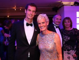 Judy Murray with son Andy Murray after the Scot won the 2013 Wimbledon Championships. 