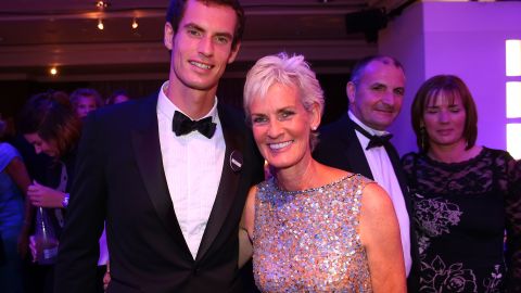 Judy Murray with son Andy Murray after the Scot won the 2013 Wimbledon Championships. 