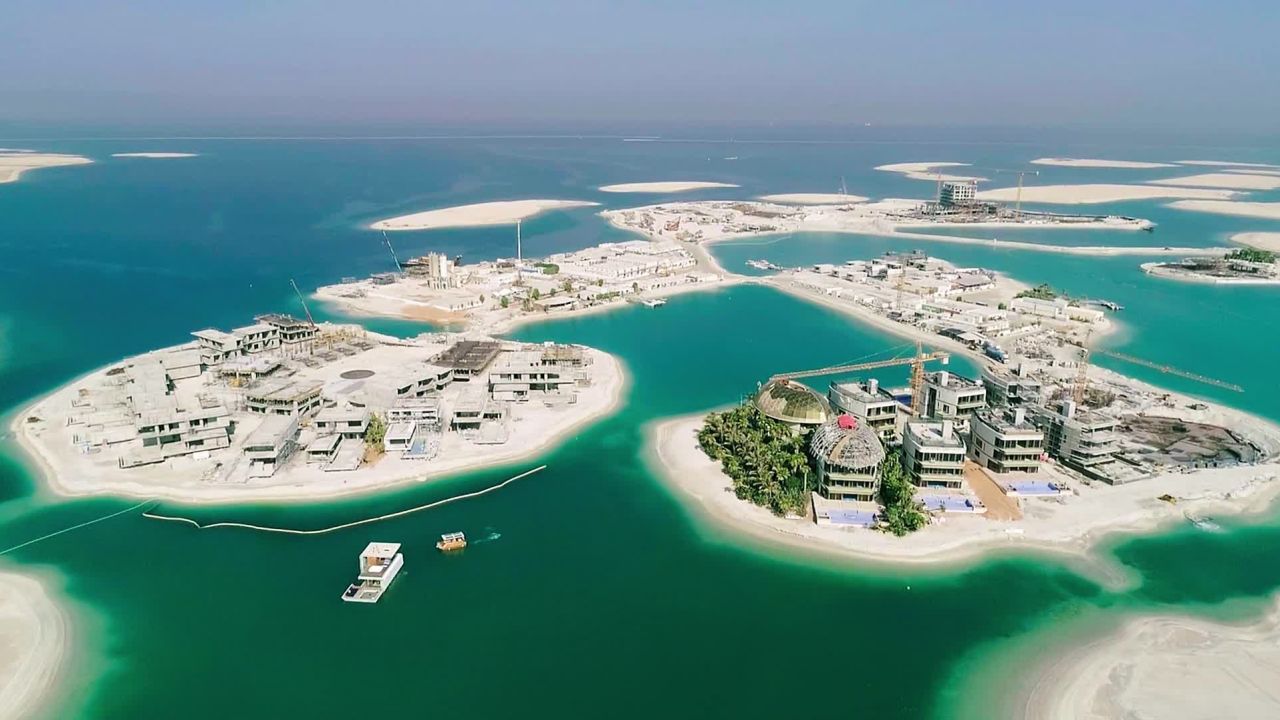 The man-made World archipelago, Dubai