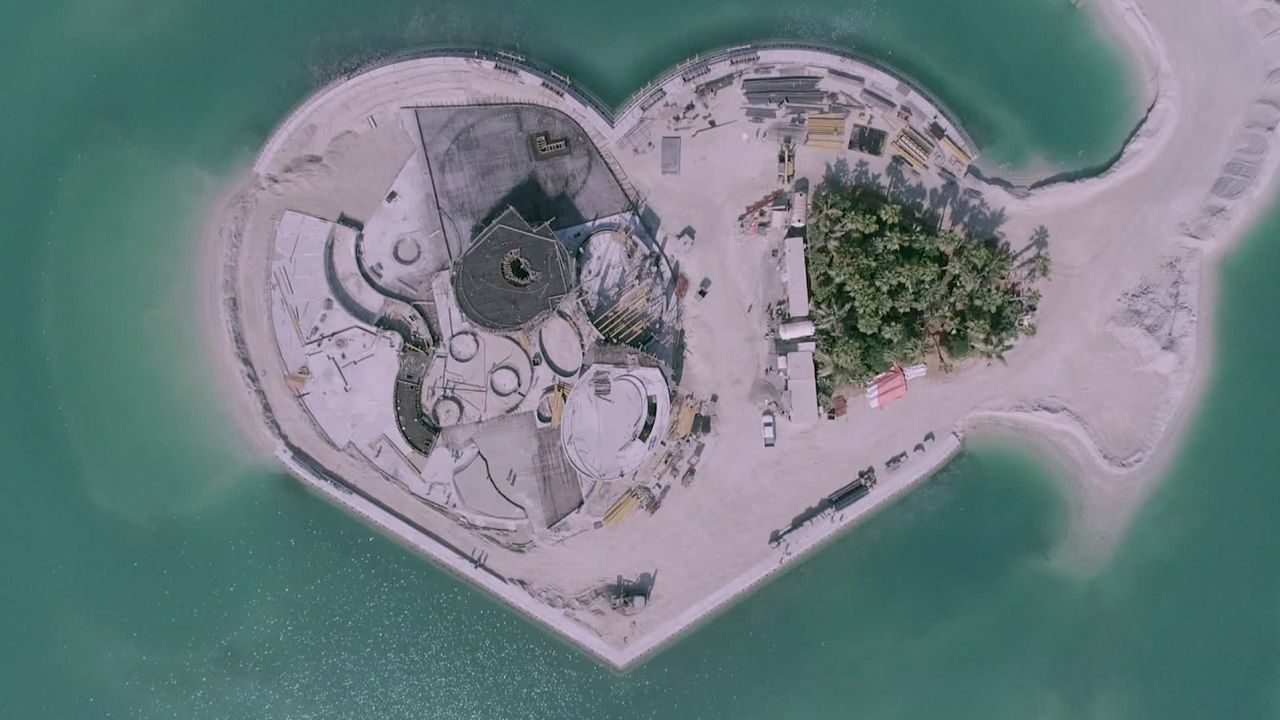 The heart-shaped St Petersburg Island.