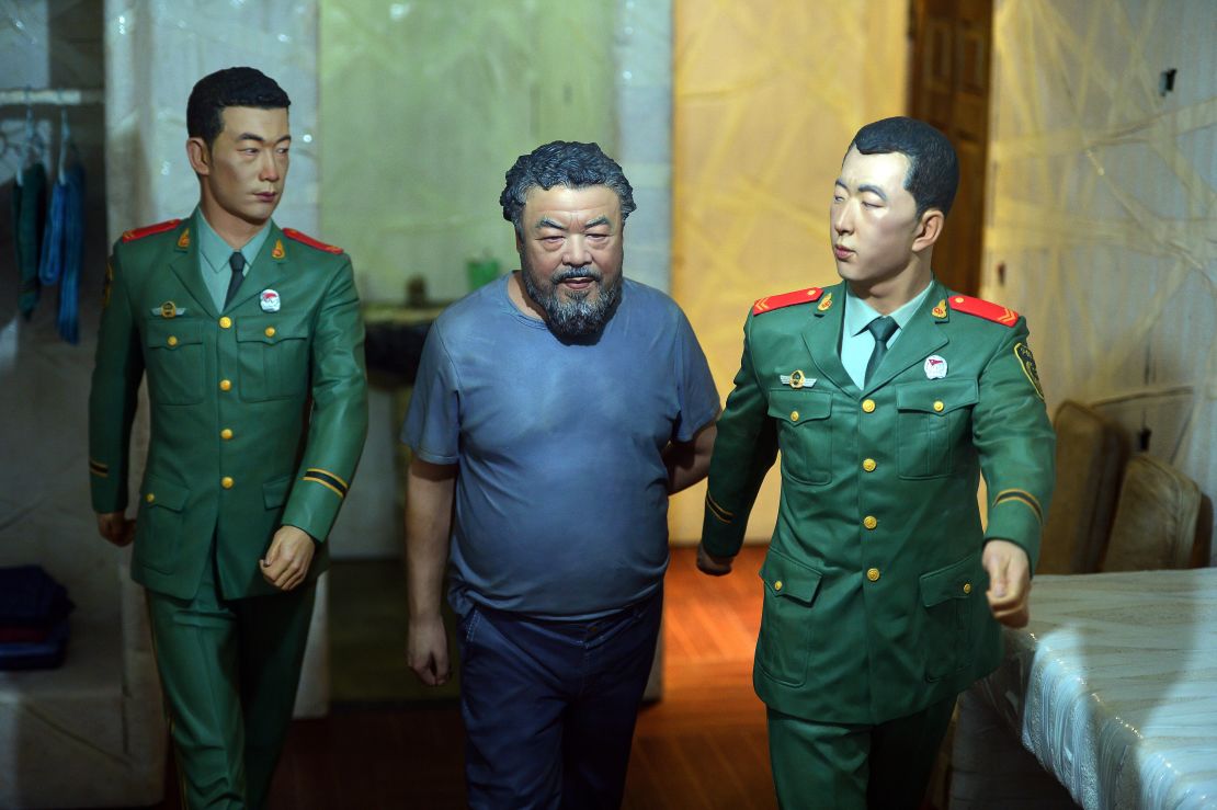A scene of the Disposition event at the the 55th Venice art biennale addresses Ai Weiwei's April 2011 arrest by the Chinese government and the 81-day period subsequently spent in captivity. 