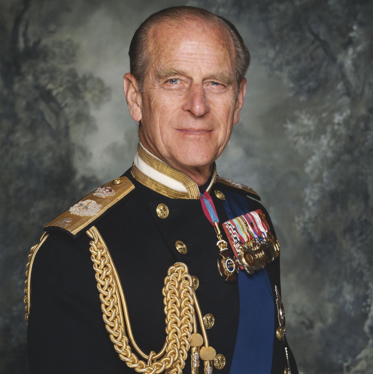 Britain's Prince Philip, the Duke of Edinburgh, poses in his military dress uniform circa 1990.