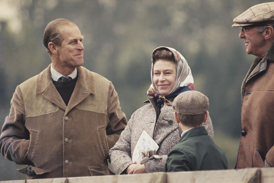 The Queen and Prince Philip attend the Royal Windsor Horse Show in April 1976.