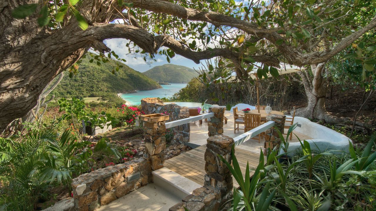 Venturing outside Guana Island's resort grounds can mean having a "castaway picnic" arranged by staff. A cell phone is provided for when guests are ready to return to the property.