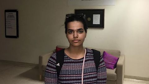 Rahaf al-Qunun was supported by the UN refugee agency, UNHCR, after reaching Bangkok.