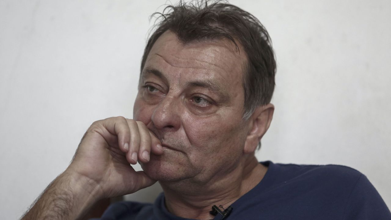 Cesare Battisti during an interview with media in Brazil in October 2017.