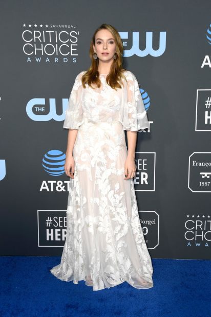"Killing Eve" actress Jodie Comer attends the 24th annual Critics' Choice Awards in Zurhair Murad. 