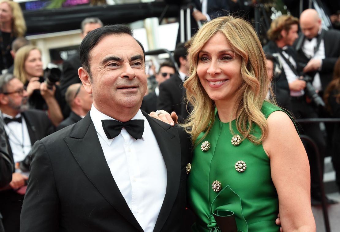 Carole Ghosn has condemned the "harsh conditions" under which her husband is being held. 