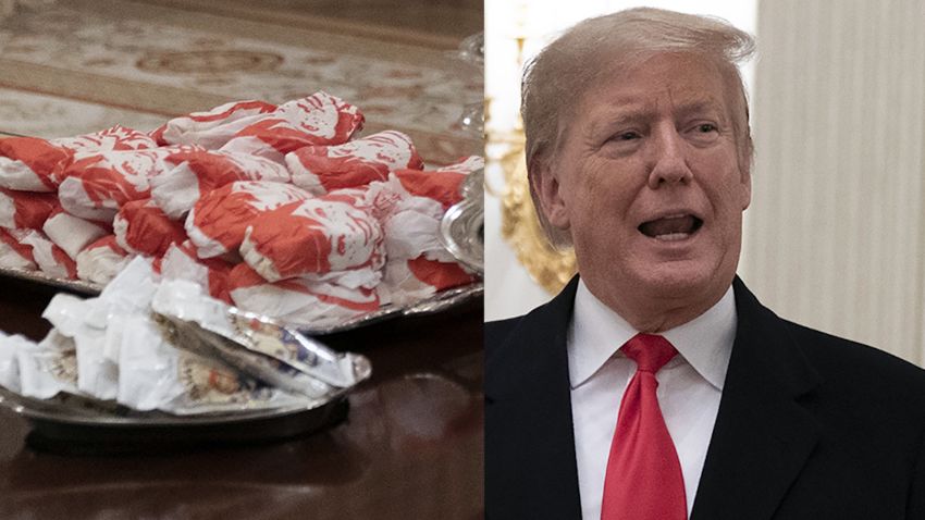 Trump caters Wendys McDonalds Burger King Clemson Tigers White House sot_00000000.jpg