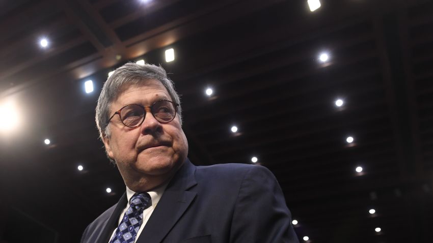 William Barr, nominee to be US Attorney General, testifies during a Senate Judiciary Committee confirmation hearing on Capitol Hill in Washington, DC, January 15, 2019. (Photo by SAUL LOEB / AFP)        (Photo credit should read SAUL LOEB/AFP/Getty Images)