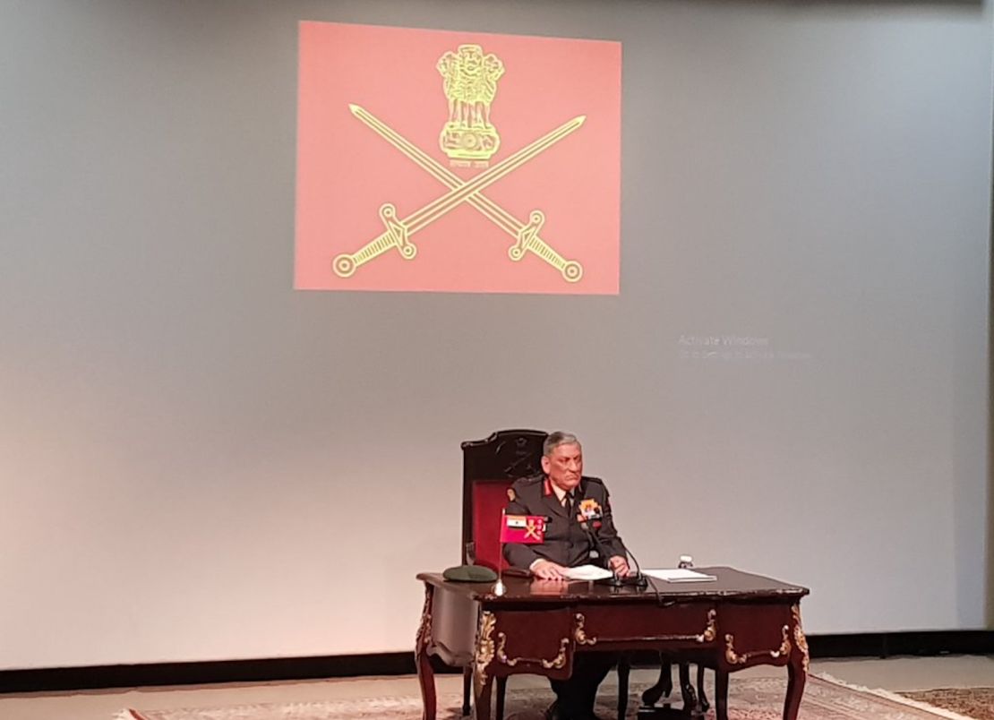 Indian Army Chief Bipin Rawat addresses the media ahead of India's Army Day, which takes place on January 15th each year.