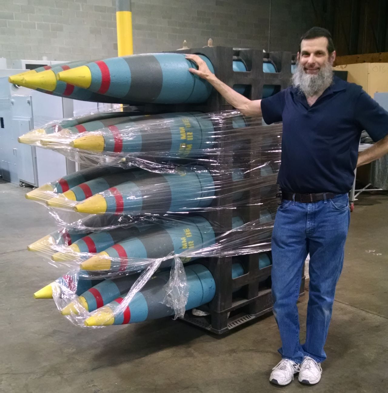 Rich "RJ" Rappaport with some prop missiles.