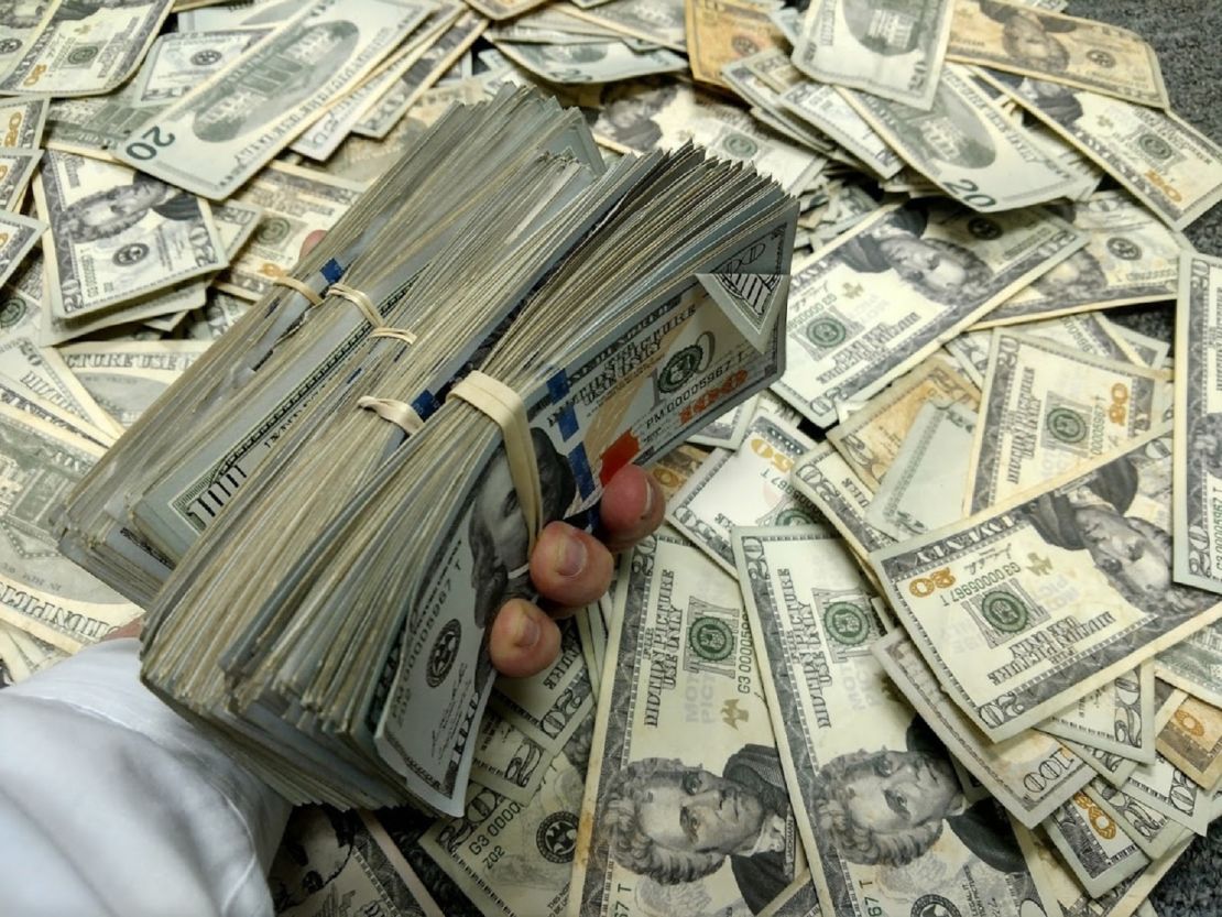The "distressed" prop money.