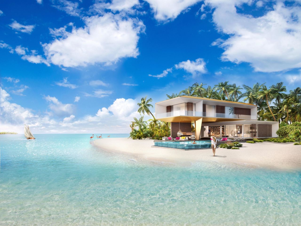 <strong>Germany Island:</strong> Construction is well underway on 32 villas on Germany Island. Kleindienst say there will be 15 six-bedroom villas with their own exterior pools and private beaches, along with 17 four-bedroom villas based around a central lagoon.<br />