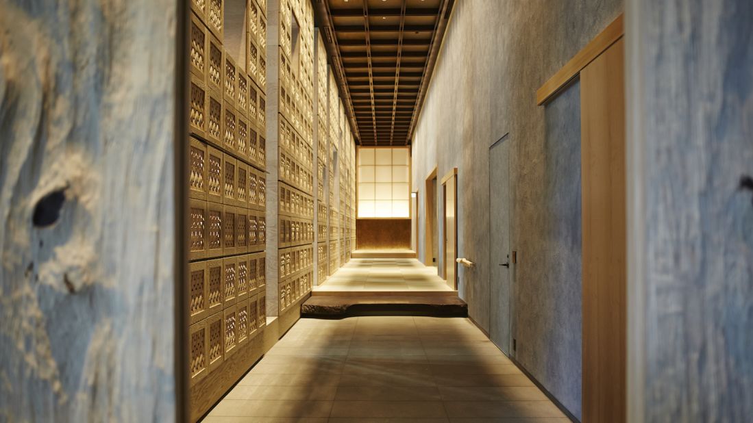 <strong>Hoshinoya Tokyo: </strong>Guests of Hoshinoya Tokyo, considered the city's top luxury inn, must take their shoes off and store them in the bamboo shoe boxes on the left upon entering. 