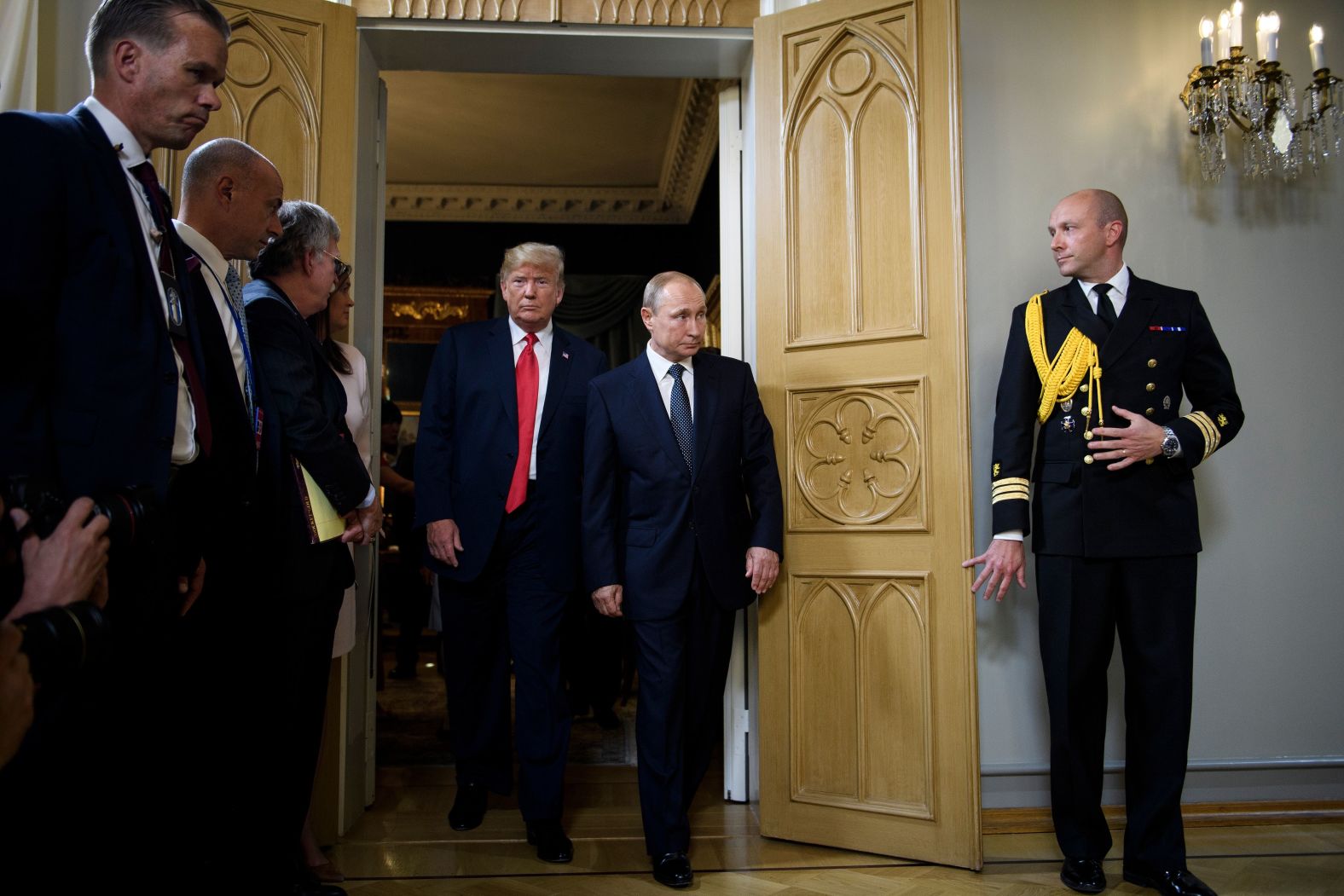 Trump and Russian President Vladimir Putin arrive for <a href="https://www.cnn.com/interactive/2018/07/politics/trump-putin-summit-cnnphotos/" target="_blank">their summit</a> in Helsinki, Finland, on July 16. "Our relationship has never been worse than it is now. However, that changed as of about four hours ago. I really believe that," Trump said at <a href="https://www.cnn.com/politics/live-news/trump-putin-helsinki/h_569a52a7d2dc362ff45aefd8d24ce16c" target="_blank">a joint news conference</a> held at the end of the summit.