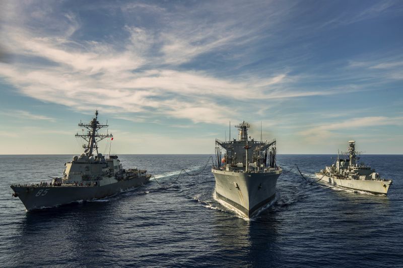 US UK hold rare joint drills in the South China Sea CNN