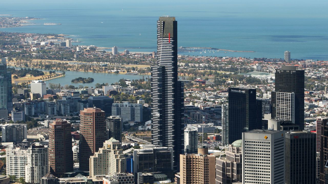 The Eureka Tower (seen in center) opened in 2006 and gives visitors a bird's-eye view of Melbourne.