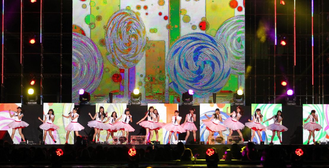 NGT48 perform onstage during the 2015 Asia Song Festival at Busan Asiad Main Stadium on October 11, 2015 in Busan, South Korea. 