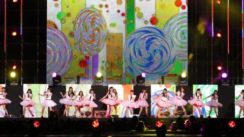NGT48 perform onstage during the 2015 Asia Song Festival at Busan Asiad Main Stadium on October 11, 2015 in Busan, South Korea. 