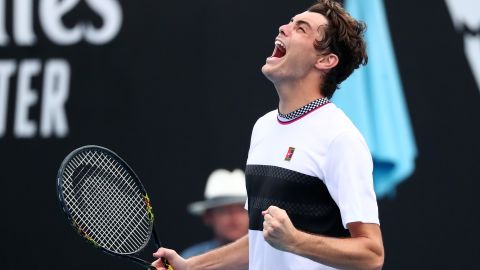 Taylor Fritz upset Gael Monfils Wednesday at the Australian Open.